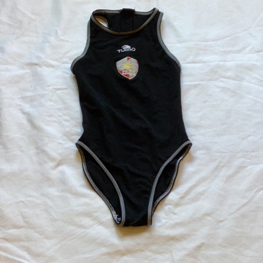 Women’s Water Polo Black One Piece Swimsuit